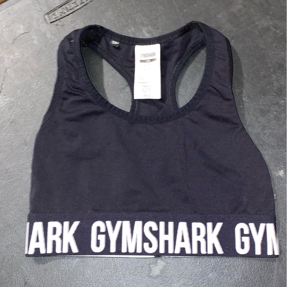 Gymshark Fit Black Womens Seamless Sports Bra GLSB3266 BK WH Extra Small